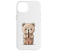 Cute Bear with Violin Illustration Case for iPhone 14 Plus