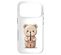 Cute Bear with Violin Illustration Case for iPhone 17 Pro