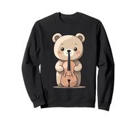 Cute Bear with Violin Illustration Sweatshirt