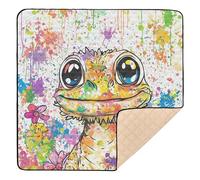 Cute Bearded Dragon Soft Padded Baby Play Mat for Indoor Outdoor Lightweight Padded Play Mat for Baby Kids Toddlers Infants, 50'' x 50''