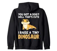 Cute Bearded Dragon You Got A Dog? I Raise A Tiny Dinosaur Zip Hoodie