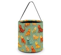Cute Bearded Dragons Cute Halloween Candy Bucket Reusable Collapsible Candies Basket Fabric Tote Bags