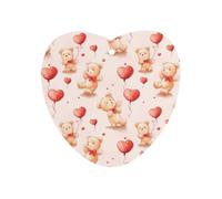 Cute Bears And Heart Car Air Freshener Hanging Love form | Ocean Long Lasting Paper Scent for Car Home Lightweight Easy To Hang