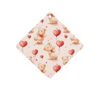 Cute Bears And Heart Car Air Freshener Hanging Rhombus | Ocean Long Lasting Paper Scent for Car Home Lightweight Easy To Hang