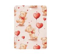 Cute Bears And Heart Car Air Freshener Hanging Square | Ocean Long Lasting Paper Scent for Car Home Lightweight Easy To Hang