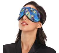 Cute Bears Blue Sky Travel Essential Light Blocking Sleeping Mask with Elastic Adjustable Band Blackout with Adjustable Strap Light Blocking Sleeping Mask Travel, Nap, Yoga