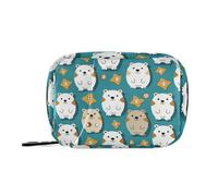 Cute Bears Cartoon Blue Medication Bags with Detachable Compartments Convenient Pill Organizer