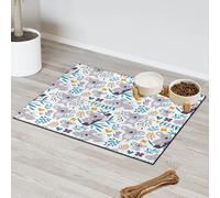 Cute Bears Koala Pet Feeding Mat for Cat Dog Water Bowl Food Mats Koala Floral Pet Feeding Mats Absorbent Nti-Slip Contain Spills Protects Floors Placemat 40.6 x 60.9 cm