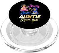 Cute Beauty Or Beat Auntie Loves You - Gender Reveal Party PopSockets PopGrip for MagSafe