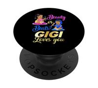 Cute Beauty Or Beat Gigi Loves You - Gender Reveal Party PopSockets Adhesive PopGrip