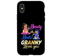 Cute Beauty Or Beat Granny Loves You - Gender Reveal Party Case for iPhone X/XS