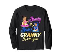 Cute Beauty Or Beat Granny Loves You - Gender Reveal Party Long Sleeve T-Shirt