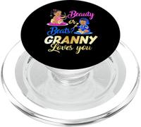 Cute Beauty Or Beat Granny Loves You - Gender Reveal Party PopSockets PopGrip for MagSafe