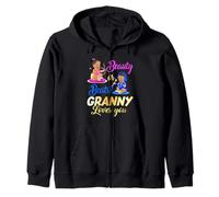 Cute Beauty Or Beat Granny Loves You - Gender Reveal Party Zip Hoodie