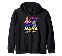 Cute Beauty Or Beat Nana Loves You - Gender Reveal Party Zip Hoodie