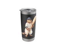 Cute Beaver Baseball Player Watercolor Animal Athlete Stainless Steel Insulated Tumbler
