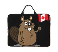 Cute Beaver Printed 14in Laptop Case Sleeve Bag â€“ Portable Handle & Zipper â€“ Ideal for Travel, Business & Office Use