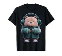Cute Beaver Wearing Headphone T-Shirt