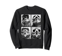 Cute Beavers with Snow Goggles Funny Forest Animals Winter Sweatshirt