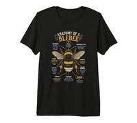Cute Bee Anatomy for Nature Lovers Premium T-Shirt