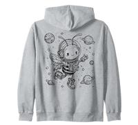 Cute Bee Astronaut Space Explorer Cosmic Adventure Zip Hoodie
