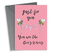 Cute Bee Birthday Or Mothers Day Card - Tell Her She's The Bee's Knees