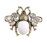 Cute Bee Brooch Crystal Animal Brooch Pin Fashion Pearl Insect Theme Lapel Pin Large Safety Pin for Women Men Girl Honey Bee Brooch for Women