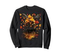 Cute Bee Cozy Fall Leaves Forest Animal Autumn Aesthetic Sweatshirt