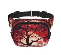 Cute Bee Fanny Pack for Women Men Fashion Waist Pack Adjustable Belt Bag for Workout Running Travelling Casual Waist Bag, Love Tree, One Size
