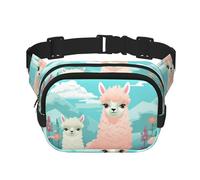 Cute Bee Fanny Pack for Women Men Fashion Waist Pack Adjustable Belt Bag for Workout Running Travelling Casual Waist Bag, Lovely Alpaca, One Size