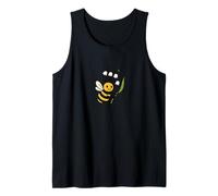 Cute Bee Holding Lily of the Valley Flower Nature Aesthetic Tank Top