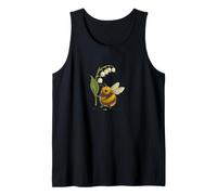 Cute Bee Holding Lily of the Valley Flower Nature Aesthetic Tank Top