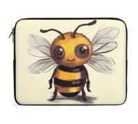 Cute Bee Laptop Sleeve Case 17inch Shockproof Slim Computer Bag 10-17 Inch Traveling Carrying Laptop Briefcase for Women Men Waterproof Compatible with MacBook Air, Hp, Dell, Lenovo