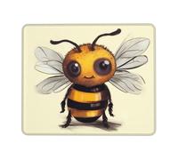 Cute Bee Mouse Pad with Stitched Edge, Comfortable Mouse Pads with Non-Slip Rubber Base Gaming Mouse Mat Washable Mousepads Computers Laptop Desk Accessories for Office 8.3 x 10.3 in