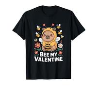 Cute Bee My Valentine Teddy Love T-Shirt