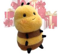 Cute Bee Plush - Soft Cartoon Stuffed Toy, Decorative Hugging Pillow, Chubby Smiling Collectible Reinforced Safety Features | Plush Bee for bBaby Shower Birthday Boys Girls Children Toddlerr Holiday