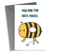 Cute Bee Pun Thank You Card/Just Because Card/Valentines Day Card - Bee - You Are The Bee's Knees