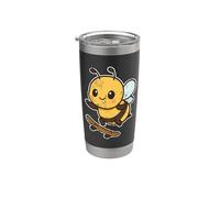 Cute Bee Riding a Skateboard Stainless Steel Insulated Tumbler