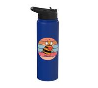 Cute bee with a Heart in her Hands, Beekeeping Entomology Stainless Steel Insulated Water Bottle