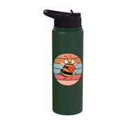 Cute bee with a Heart in her Hands, Beekeeping Entomology Stainless Steel Insulated Water Bottle