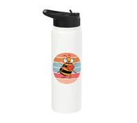 Cute bee with a Heart in her Hands, Beekeeping Entomology Stainless Steel Insulated Water Bottle