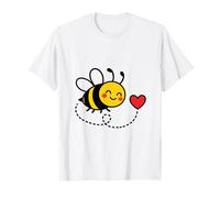 Cute Bee with Heart Flight Path T-Shirt