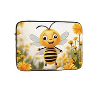 Cute Bees Daisy Flower Laptop Case 12 inch, TSA Laptop Sleeve Shockproof Protective Notebook Case Water Resistant Computer Carrying Cover Briefcase Handbags Men Women Computer Bag