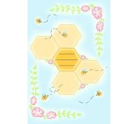 Cute Bees Grid Notebook for Math and Science: 100 Page Graph Paper Notebook | 0.25 Inch Squares | School | STEM | 6 x 9 Inches