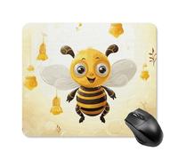 Cute Bees Honey Square Mouse Pad Portable Computer Mousepad with Non-Slip Rubber Base 25 * 30cm Ultra-Thin Gaming Mouse Mat for Computer Laptop Office Desk Accessories