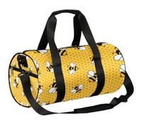 Cute Bees Sports Gym Bag Duffel Bags Workout Lightweight Shoulder Weekender Bag Travel Duffel Bag for Men Women(Yellow Honey), Cute Bees, 17.6(L) x 9(W) x 9(H) inch