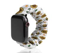 Cute Bees Sunflowers Scrunchie Watch Band Elastic Watch Strap | Cute Printed Watchband,Replacement Wristband Compatible for iWatch