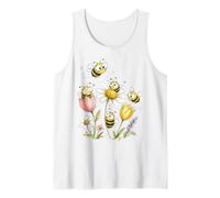 Cute Bees Wildflowers Floral Beekeeping Watercolor Beekeeper Tank Top