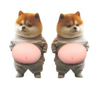 Cute Belly Stickers, Dog Stickers for Mobile Phones, 3D Belly Stickers, for Mobile Cases Notebooks Agendas Laptops Gifts of Class Awards Children Adults