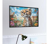 Cute Bengal Cat 1000 Piece Jigsaw Puzzle for Adults Fantastic Beasts Vacation Souvenir Memory Keepsake No Dust Pieces Great Gift for Travelers 1000 PCS